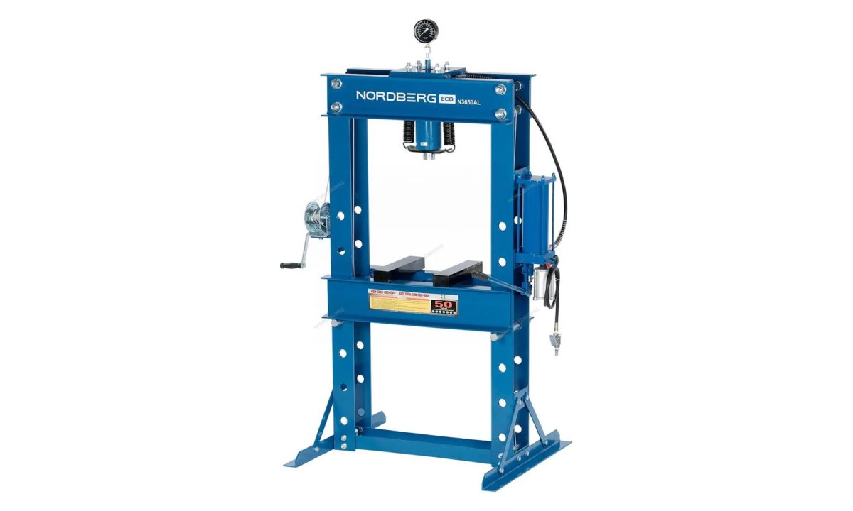  Пресс гидравлический 50т, разборная рама, пневмопривод NORDBERG N3650AL (0)
