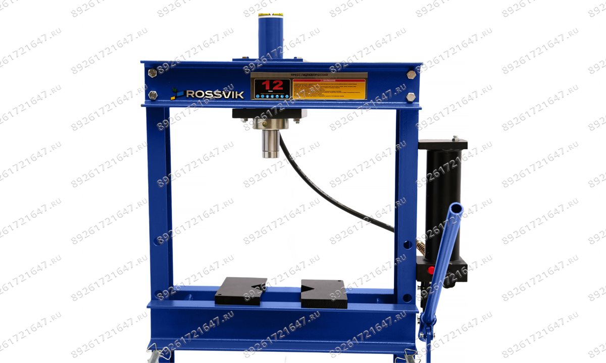  Пресс гидравлический 12 тонн, напольный, с педалью, цвет синий RAL 5005 ROSSVIK (1)