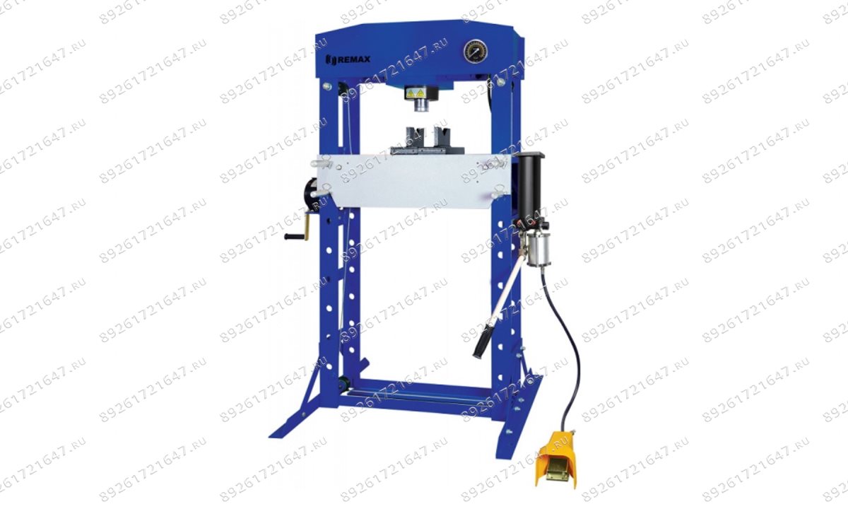  Пресс гидравлический 50 тонн, напольный, ручной/пневматический привод, цвет синий RAL 5005 ROSSVIK (0)