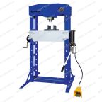 Пресс гидравлический 50 тонн, напольный, ручной/пневматический привод, цвет синий RAL 5005 ROSSVIK фото