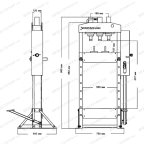 Пресс гидравлический 15 тонн, настольный, цвет синий RAL 5005 ROSSVIK фото