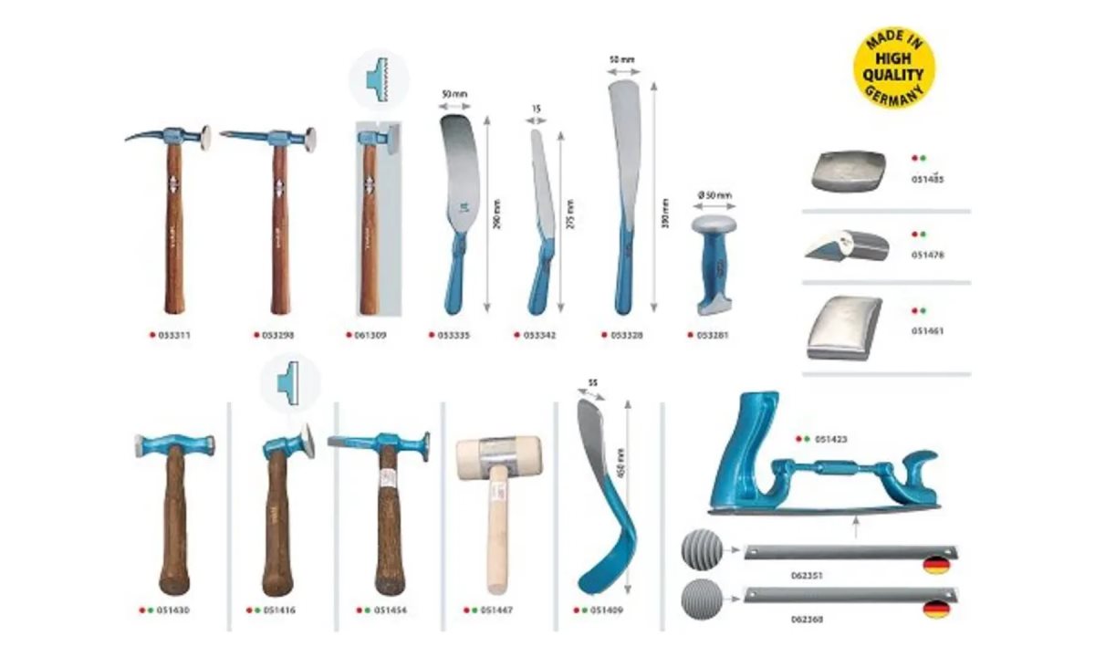  Набор для кузовных работ в кейсе 16 предметов, молотка и поддержки, пила (0)