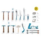  Набор для кузовных работ в кейсе 16 предметов, молотка и поддержки, пила мни (0)