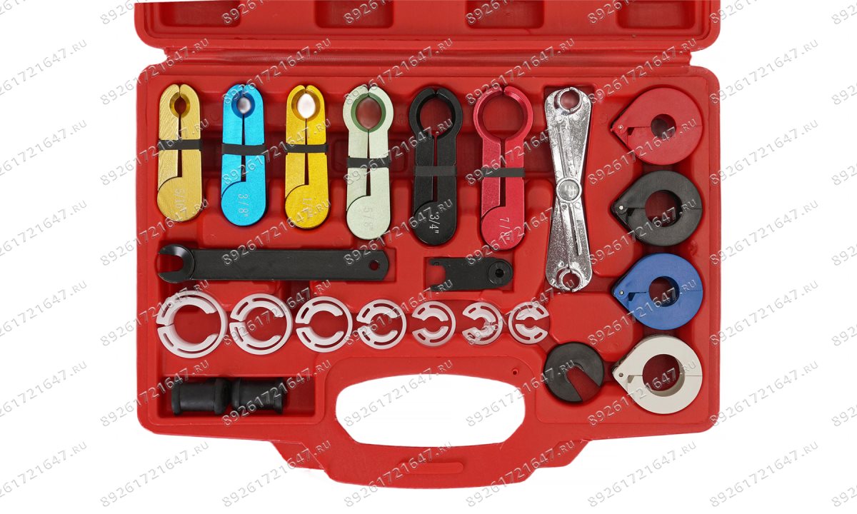  ST417 Набор приспособлений для разъединения шлангов топливных и охлаждающих систем, 22 предмета (1)