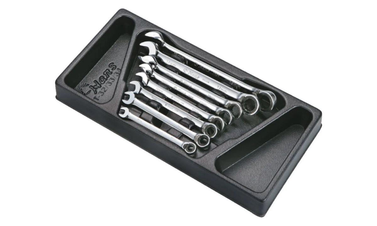  Набор ключей трещоточных с реверсом Hans в ложементе, TT-34 (0)