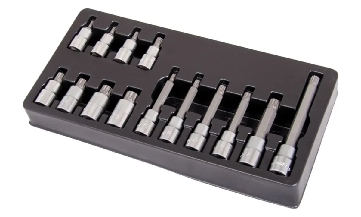  Набор торцевых головок 1/2 со вставкой XZN (Spline) в ложементе, TT-458 (0)