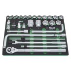  Трещотка с набором головок и аксессуаров Hans на 3/4 в ложементе, TTF-30 мни (0)