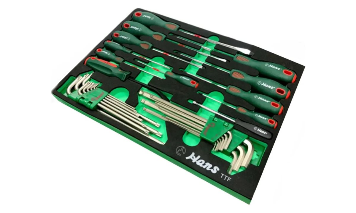  Набор отвёрток и Г-образных ключей Hans в ложементе, TTF-30U (0)