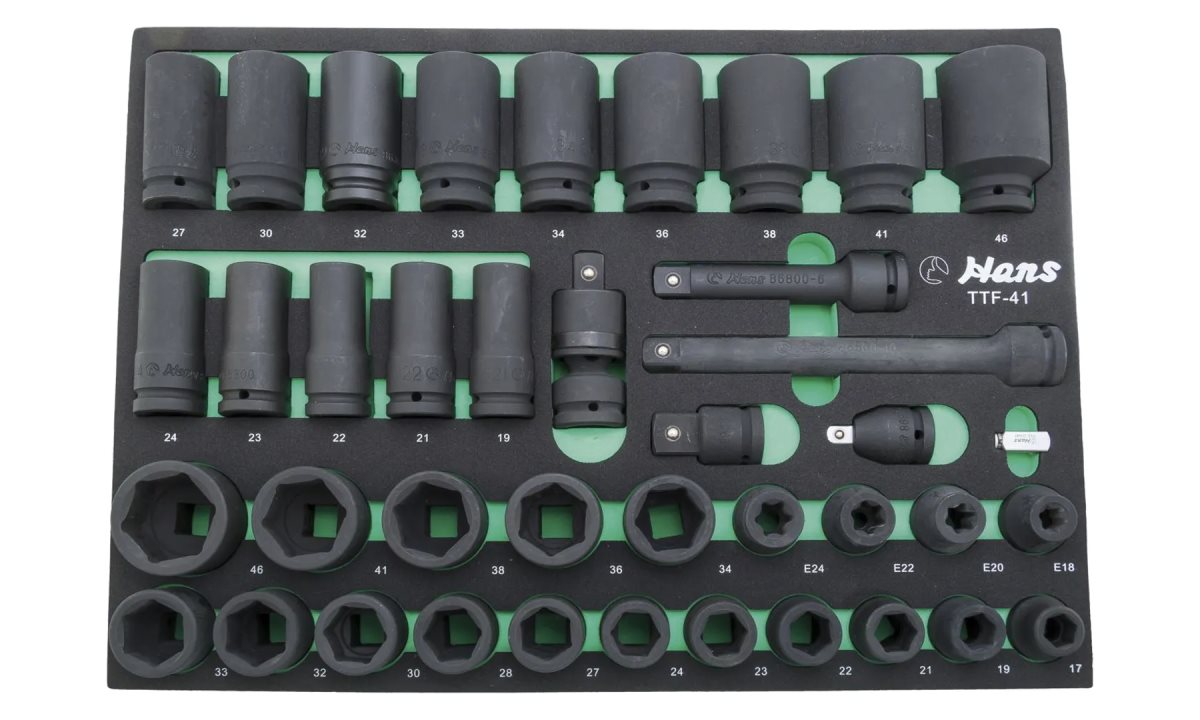  Набор ударных головок и аксессуаров 3/4 Hans в ложементе, TTF-41 (0)