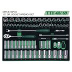  Набор торцевых головок и аксессуаров на 1/2 Hans, 68 предметов, TTF-68 мни (0)