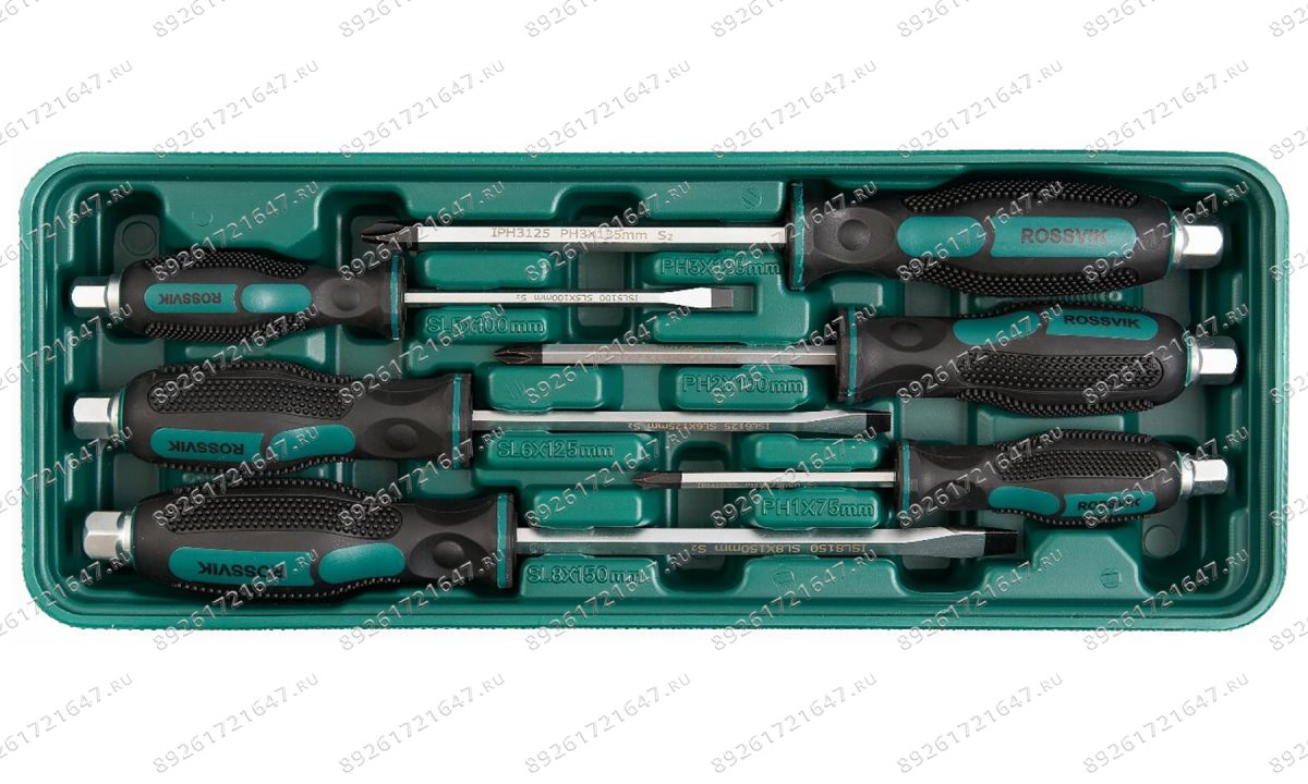  LST006 Набор инструмента ROSSVIK (отвертки ударные), ложемент, 6 предметов (1)