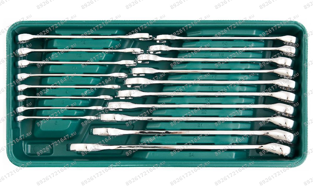  LST018 Набор инструмента ROSSVIK (ключи комбинированные), ложемент, 18 предметов (1)