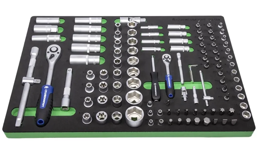 TU-109 Ложемент с ручным инструментом 109 предметов фото