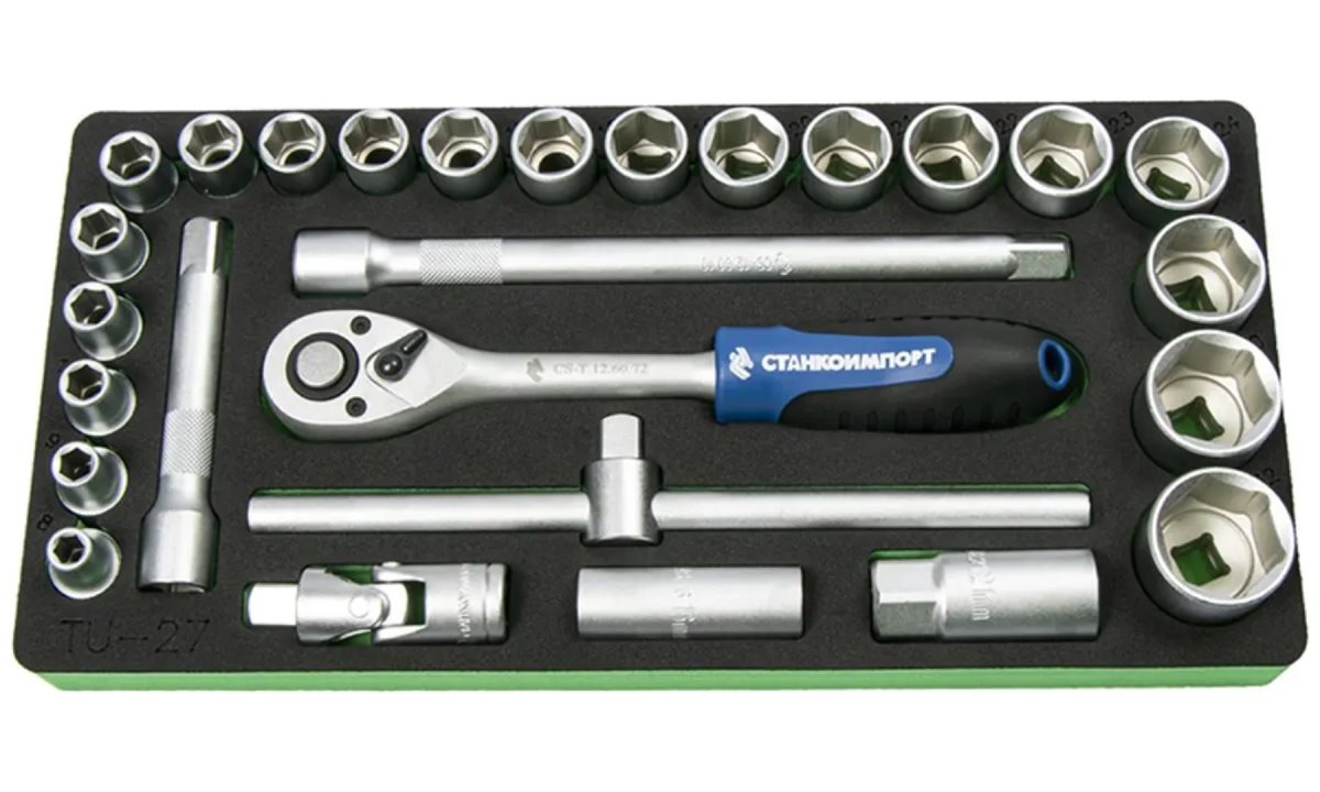  TU-27 Ложемент 1/2с набором головок и аксессуары (27 предметов) (0)