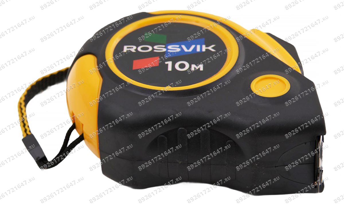  Рулетка измерительная ROSSVIK RMT2510, 10м*25мм, автостоп, магнит, обрезиненый корпус (1)