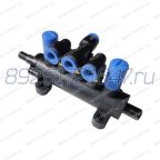 Клапан пятиходовой А для ШМС AE&T, СТАНКОИМПОРТ Т-образный, крепление снизу Dшток-12 фото