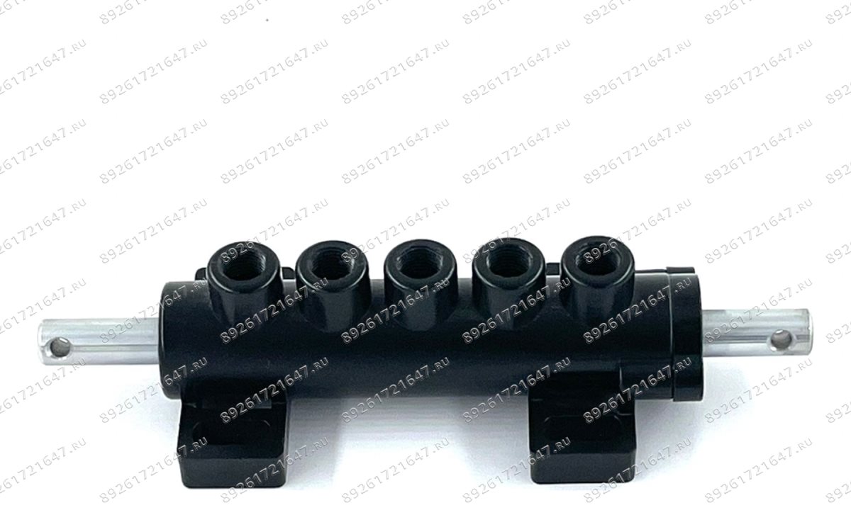  Пятиходовой клапан для ШМС крепление снизу  (без фитингов) шток 10 мм (1)
