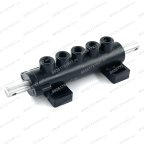 Пятиходовой клапан для ШМС крепление снизу  (без фитингов) шток 10 мм фото