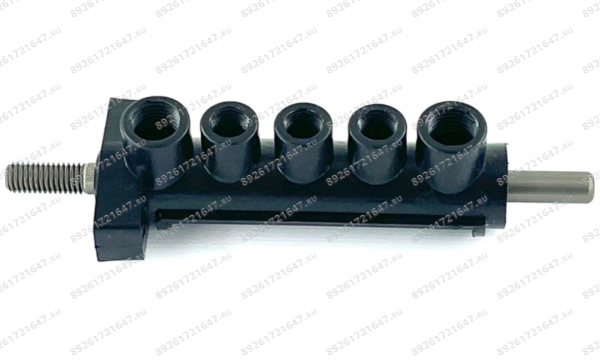  Пятиходовой клапан для ШМС крепление снизу  (без фитингов) шток 8 мм  (1)