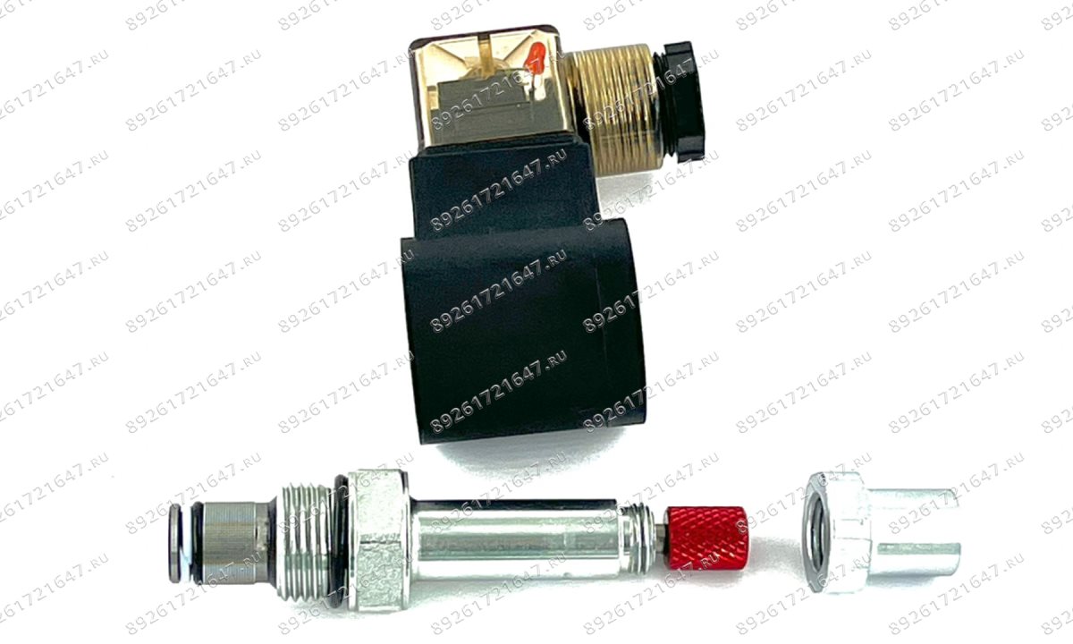  Клапан спускной электромагнитный на гидростанцию подъёмника 24V DС  19мм (1)