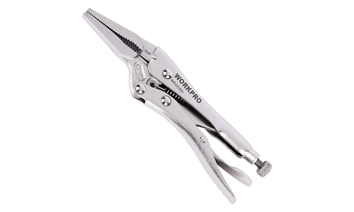  Клещи фиксирующие с длинными носами 165мм WP231051 WORKPRO (0)