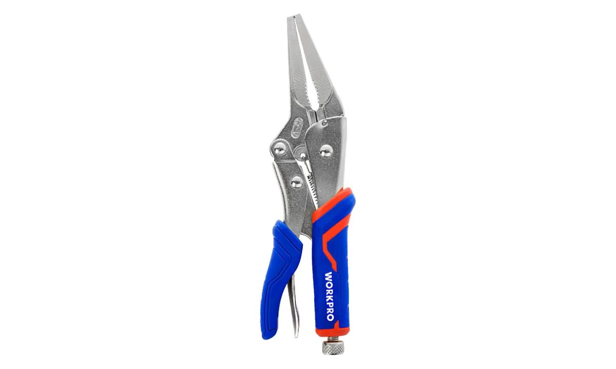  Клещи фиксирующие с длинными носами 230мм проф WP231076 WORKPRO (1)