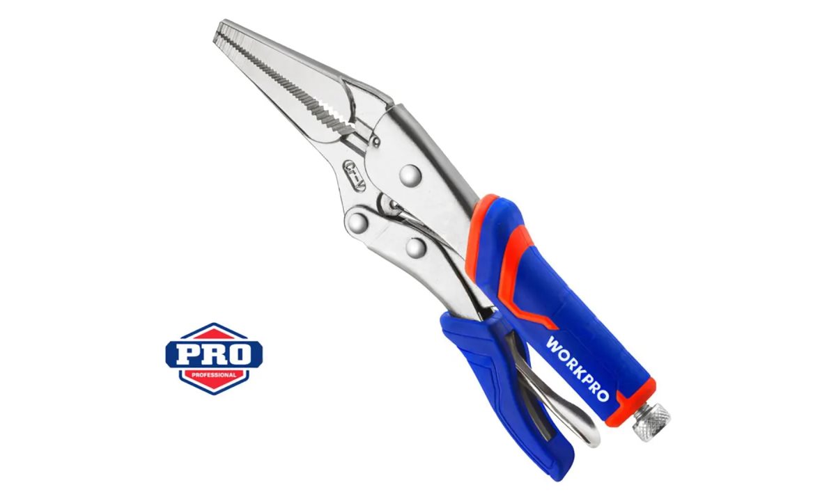  Клещи фиксирующие с длинными носами 230мм проф WP231076 WORKPRO (0)