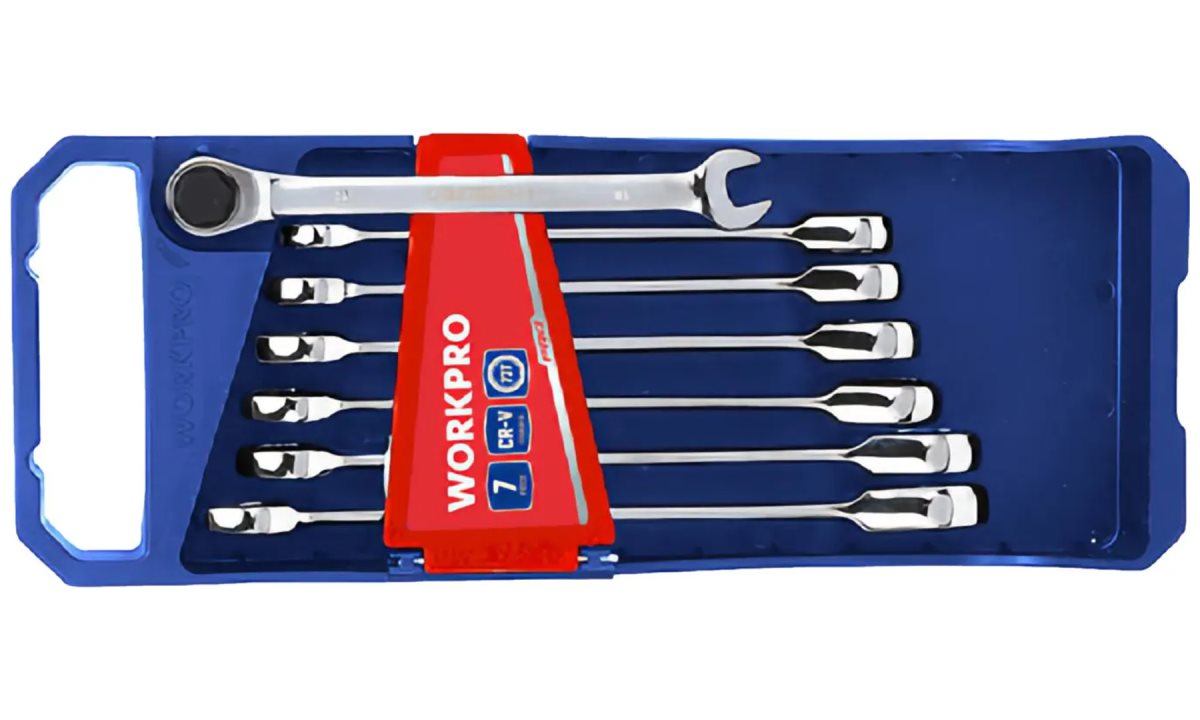  Ключи комбинированные трещоточные набор 7шт (10-16мм) WP202511 WORKPRO (0)