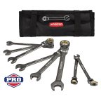  Ключи комбинированные трещоточные с шарниром набор 8шт (9-17мм) WP202521 WORKPRO мни (0)