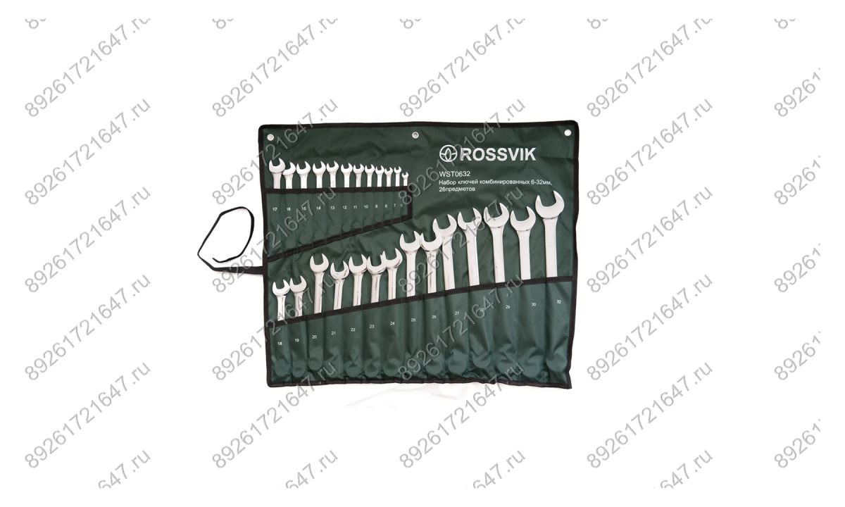  WST0632 Набор ключей комбинированных ROSSVIK 6-32мм, 26шт (0)