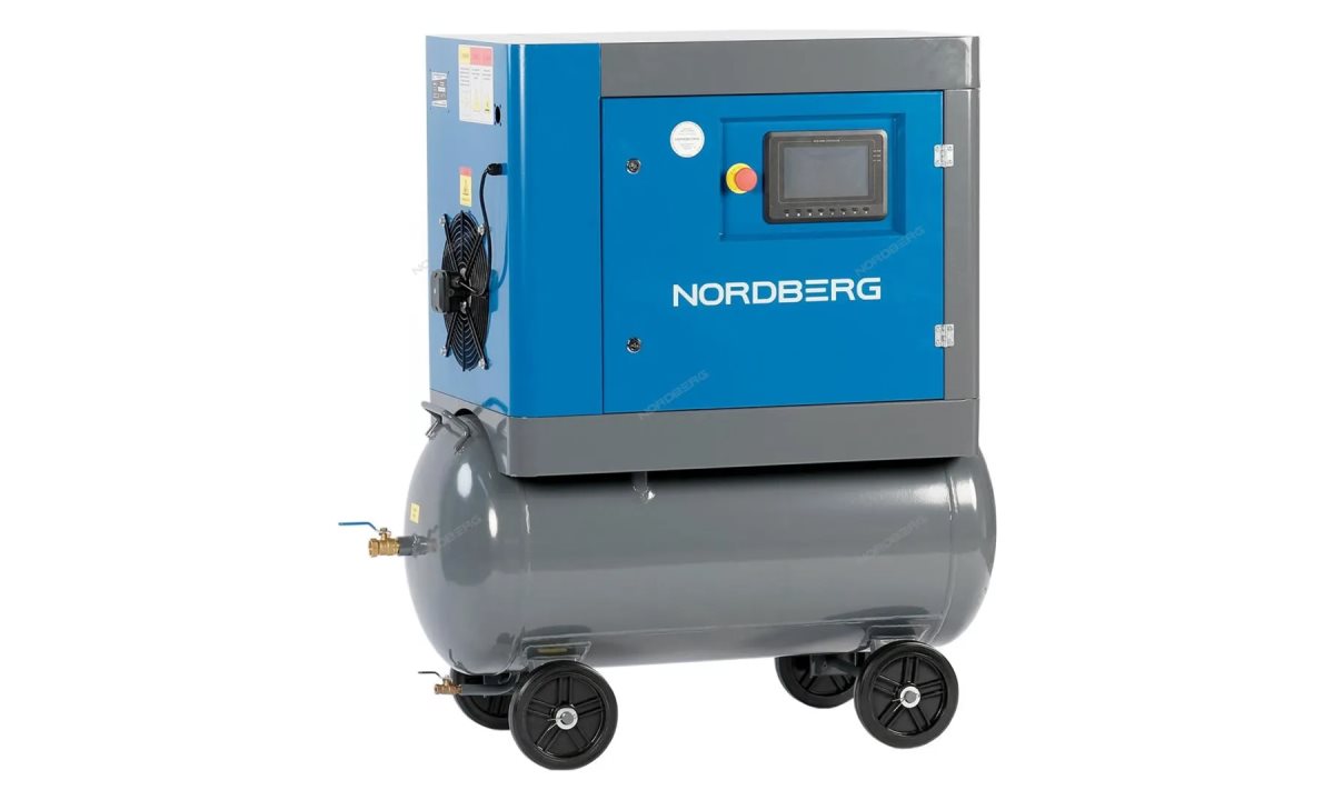  Компрессор винтовой, 4,0кВт, ресивер 160л, 10Бар, 510л/мин NCA7.5R (1)