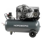  Компрессор поршневой с ременной передачей 380В, ресив. 100л, 580л/мин NCP100/580 мни (3)