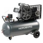  Компрессор поршневой с ременной передачей 380В, ресив. 100л, 580л/мин NCP100/580 мни (4)