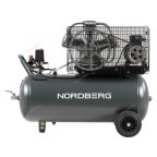  Компрессор поршневой с ременной передачей 380В, ресив. 100л, 580л/мин NCP100/580 мни (5)