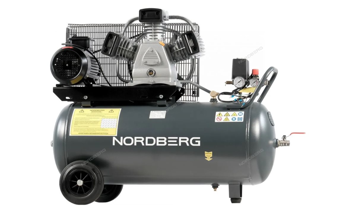  Компрессор поршневой с ременной передачей 380В, ресив. 100л, 580л/мин NCP100/580 (0)