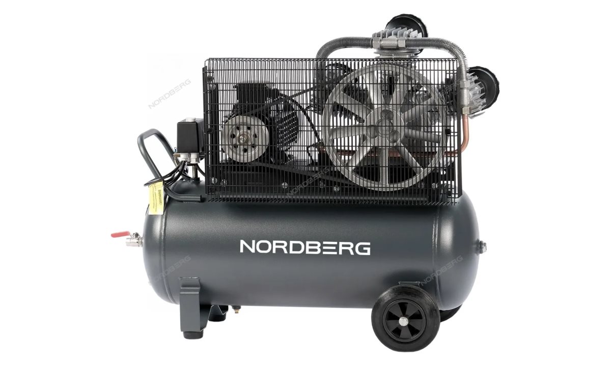  Компрессор поршневой с ременной передачей 380В, ресив. 100л, 950л/мин NCP100/950 (1)