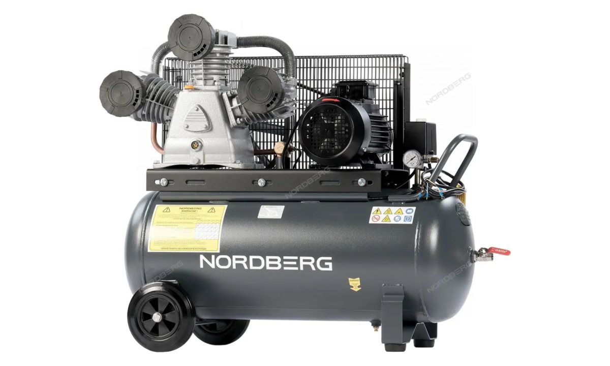  Компрессор поршневой с ременной передачей 380В, ресив. 100л, 950л/мин NCP100/950 (0)