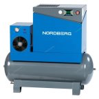  Компрессор винтовой, 7,5кВт, ресивер 350л, 10Бар, 900л/мин, осушитель NORDBERG NCA10RD мни (2)