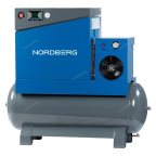  Компрессор винтовой, 7,5кВт, ресивер 350л, 10Бар, 900л/мин, осушитель NORDBERG NCA10RD мни (0)