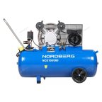  КОМПРЕССОР 2-х поршн., ременной, чугунная головка, 220В, ресив. 100л, 320л/мин NORDBERG NCE100/360 мни (4)