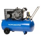  КОМПРЕССОР 2-х поршн., ременной, чугунная головка, 220В, ресив. 100л, 320л/мин NORDBERG NCE100/360 мни (0)