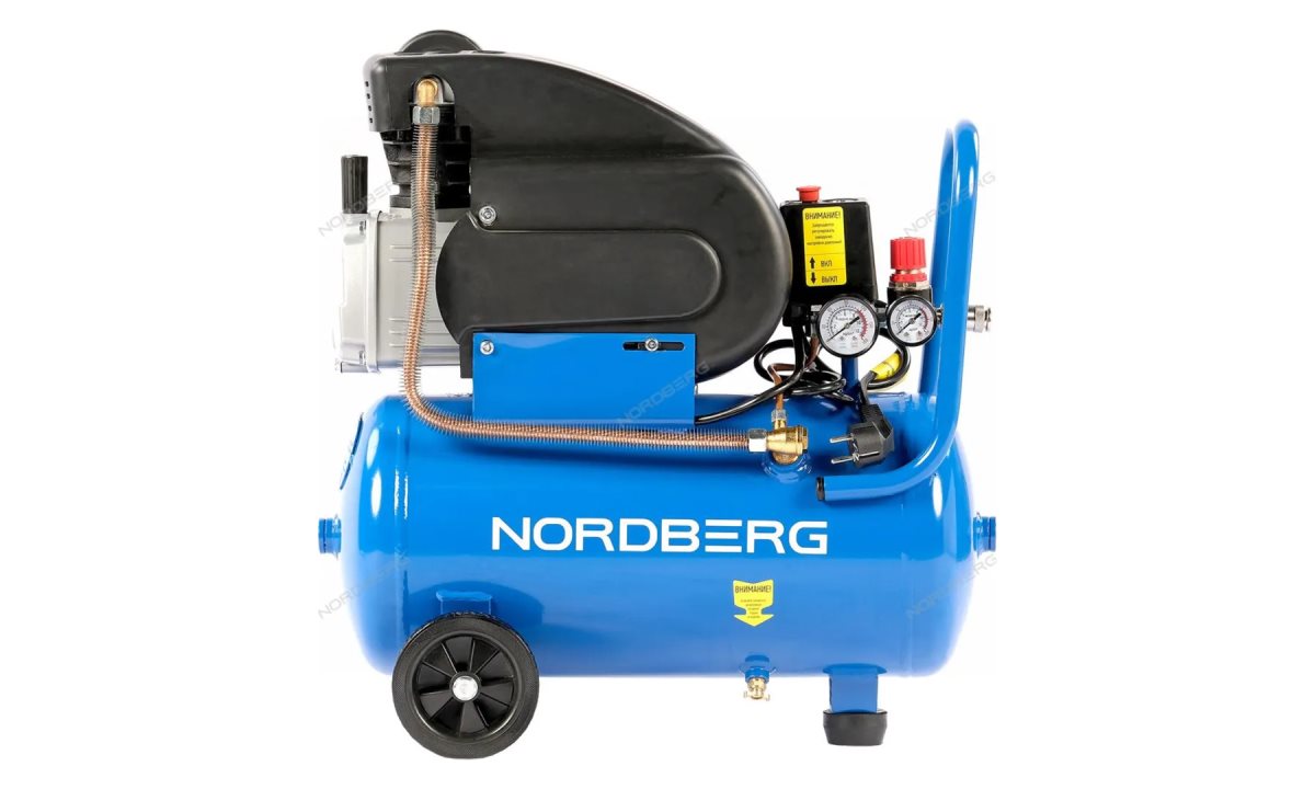  Компрессор поршневой 220В, ресив. 24л, 240л/мин NORDBERG NCE25/240 (1)