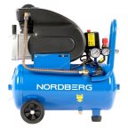  Компрессор поршневой 220В, ресив. 24л, 240л/мин NORDBERG NCE25/240 мни (1)