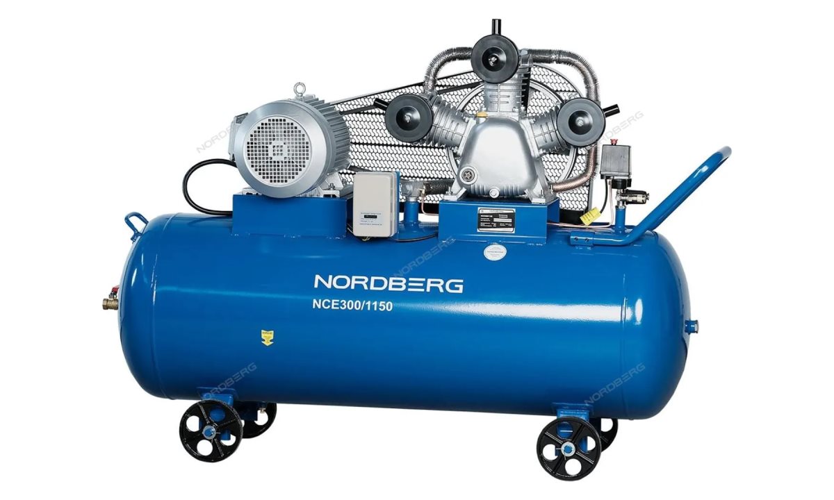  КОМПРЕССОР 3-х поршн., ременной, чугунная головка, 380В, ресив. 300л, 1150л/мин NORDBERG NCE300/1150 (0)