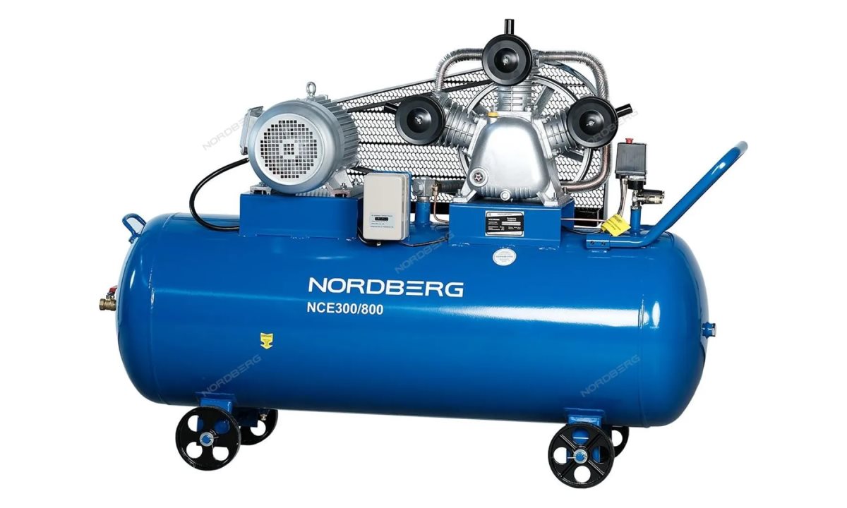  КОМПРЕССОР 3-х поршн., ременной, чугунная головка, 380В, ресив. 300л, 800л/мин NORDBERG NCE300/800 (0)
