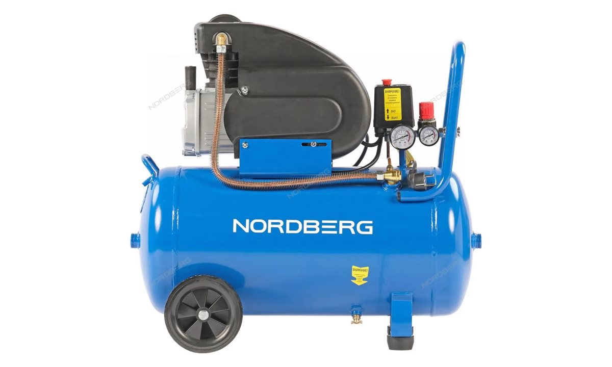  Компрессор поршневой 220В, ресив. 50л, 240л/мин NORDBERG NCE50/240 (1)