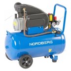  Компрессор поршневой 220В, ресив. 50л, 240л/мин NORDBERG NCE50/240 мни (4)