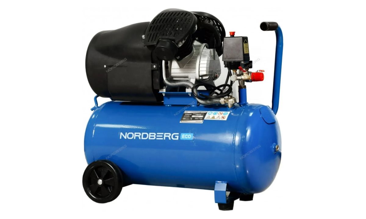  Компрессор поршневой V-образный 220В, ресив. 50л, 410л/мин NORDBERG NCE50/410V (0)
