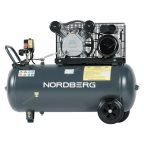  Компрессор поршневой с ременной передачей 220В, ресив. 100л, 360л/мин NORDBERG NCP100/360A мни (0)