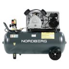 Компрессор поршневой с ременной передачей 220В, ресив. 100л, 420л/мин NORDBERG NCP100/420A мни (1)